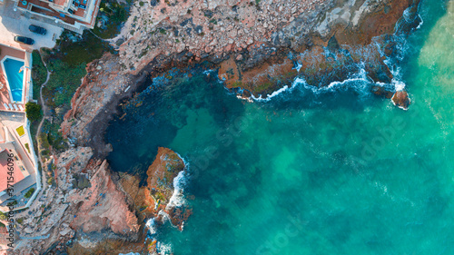 cost Line of costa Blanca , Alicante , Spain Aerial view , drone shoot 