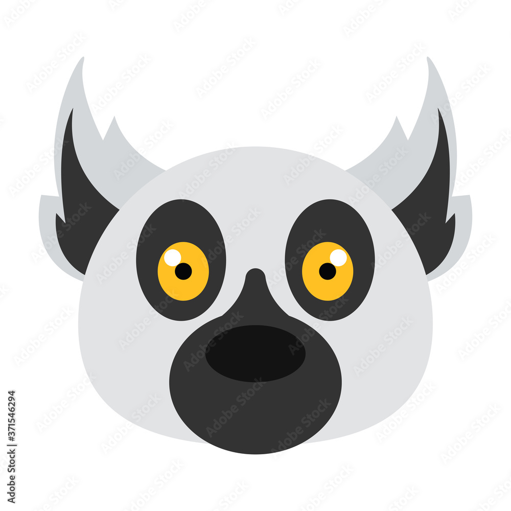 Lemur head cartoon