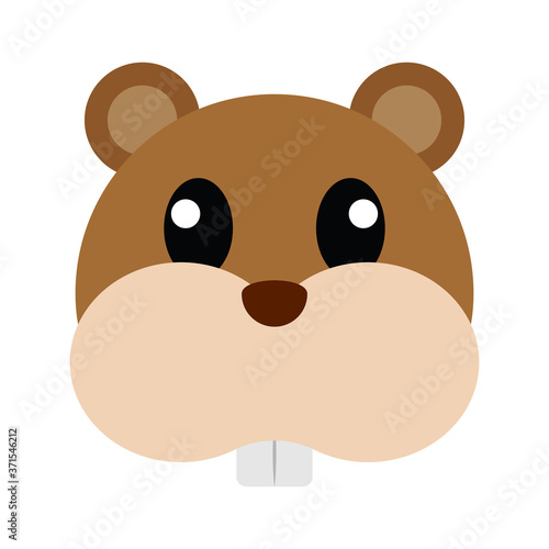 Chipmunk head cartoon