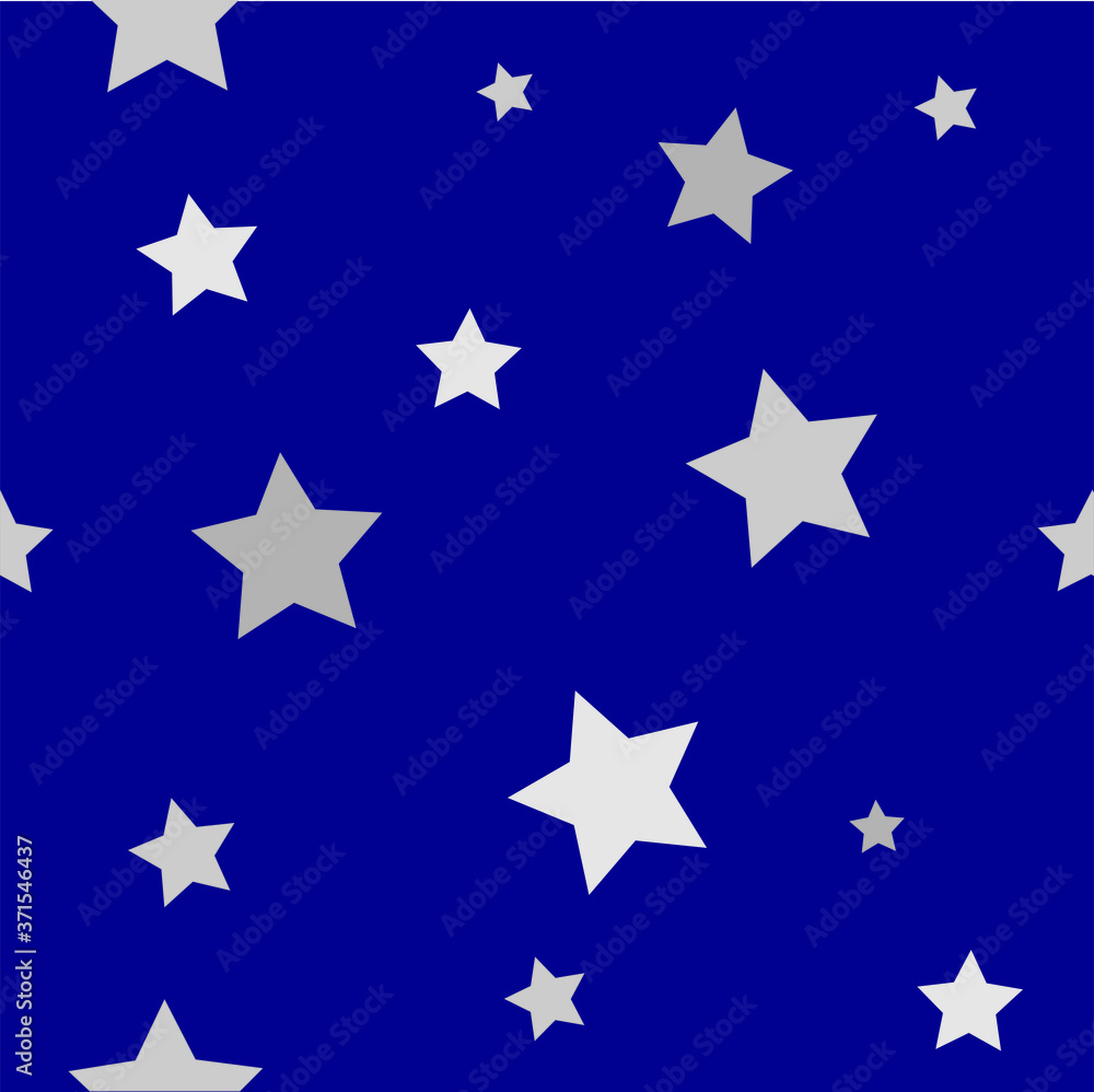 Seamless geometric pattern with stars in grayscale on a blue background for fabric and Wallpaper, banner, cover. Seamless geometric pattern with stars in grayscale on a blue background for fabric and Wallpaper, banner, cover.