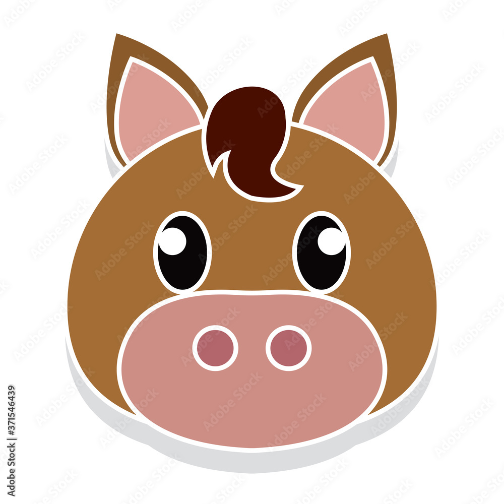 Horse head cartoon Horse head cartoon