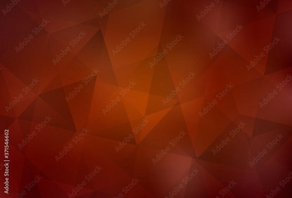 Dark Red, Yellow vector triangle mosaic texture.