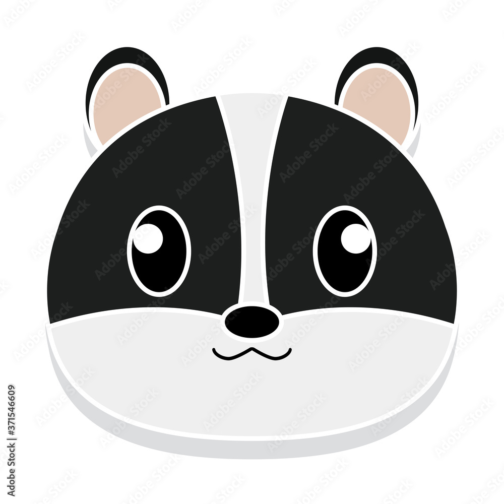 Skunk head cartoon Skunk head cartoon