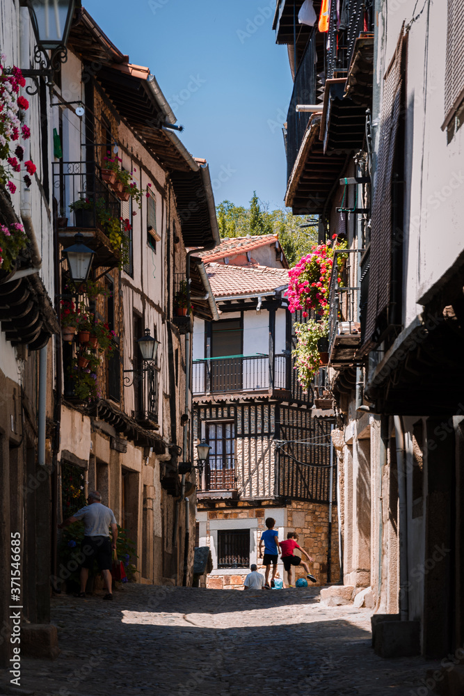Streets of the medieval village of La Alberca, Salamanca, Spain