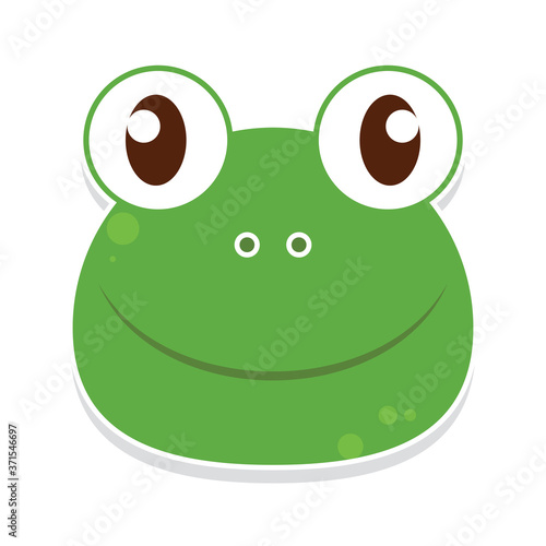 Frog head cartoon