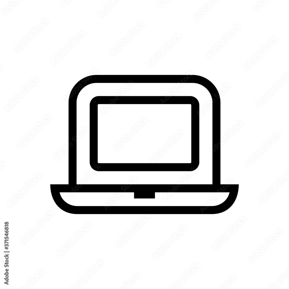 Laptop computer icon, line art style vector illustration design Laptop computer icon, line art style vector illustration design