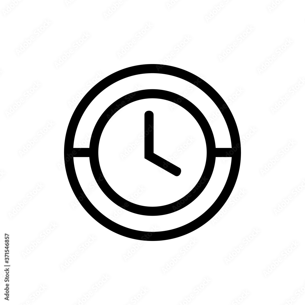 Clock icon design, line art style vector illustration Clock icon design, line art style vector illustration