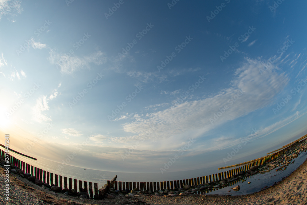 Blue abstract sky background. Photo taken on a wide-angle lens. Blue abstract sky background. Photo taken on a wide-angle lens.