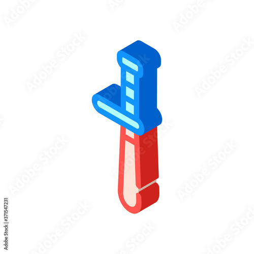 police baton isometric icon vector illustration isolated