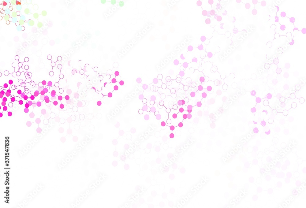 Light Pink, Green vector pattern with artificial intelligence network. Light Pink, Green vector pattern with artificial intelligence network.