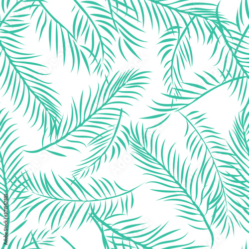Palm Leaves Hawaiian Floral Pattern. Tropical Flower Seamless repeat patterns