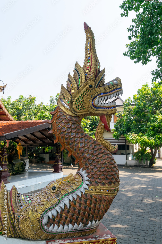 Naklejka premium Temple objects in Chiang Mai, Thailand.