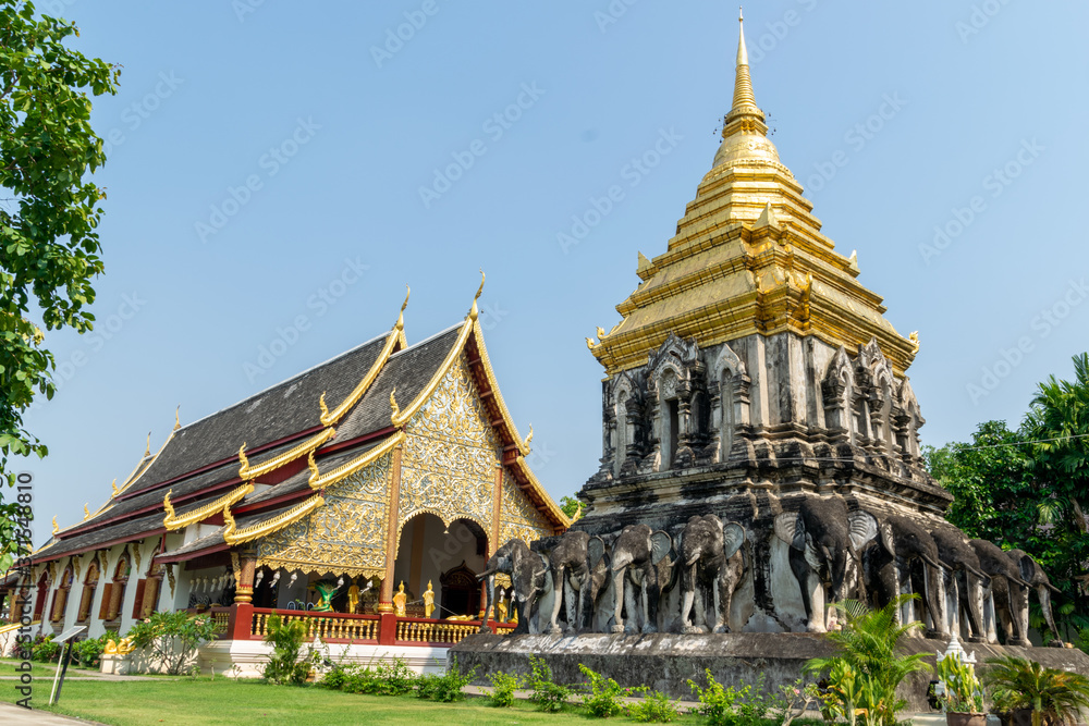 Obraz premium Wat Chiang Man in Thailand (ワット・チェン・マン)