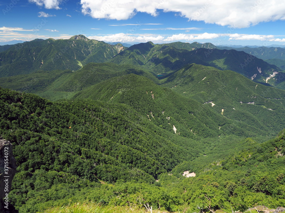 Obraz premium 太郎山から日光白根方面の眺め