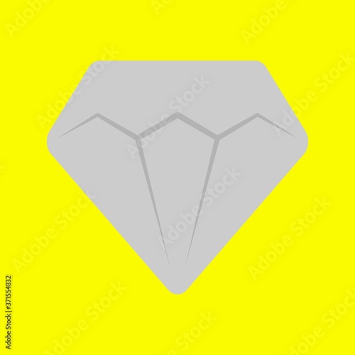 Vector illustration of a diamond. vector icon.