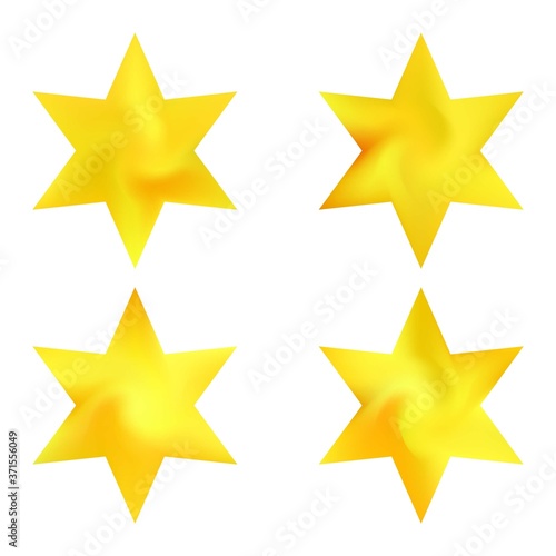 Set of hexagram colorful backgrounds.