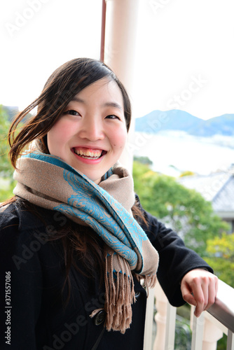 笑顔の女性