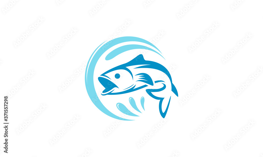 Vector graphic of abstract fish logo, vector template editable and resizable EPS 10 Vector graphic of abstract fish logo, vector template editable and resizable EPS 10