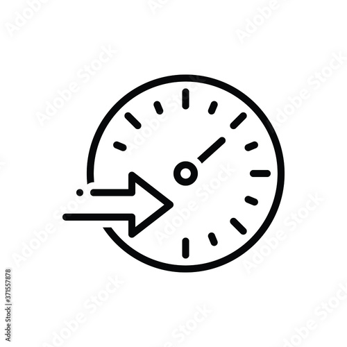 Black line  icon for speed