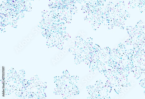Light BLUE vector abstract design with flowers.