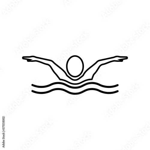 Swimming sport logo