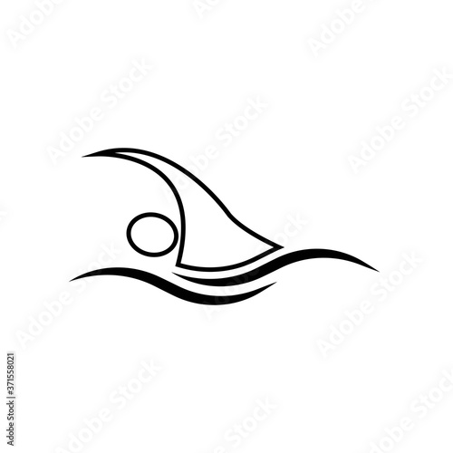 Swimming sport logo