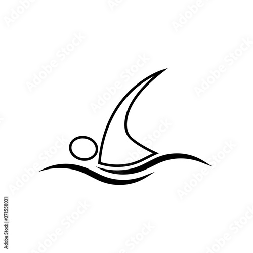 Swimming sport logo