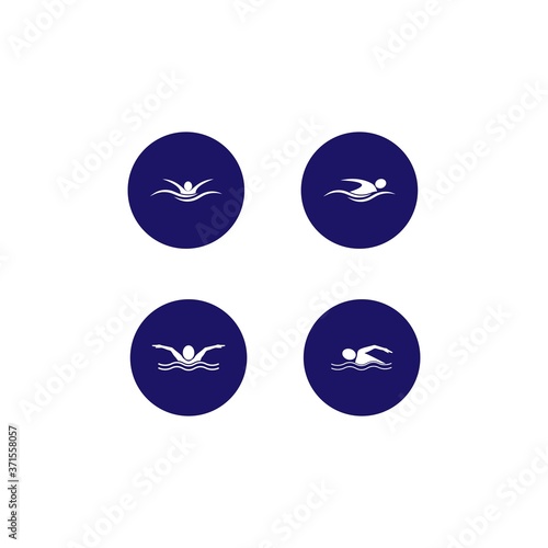 Swimming sport logo