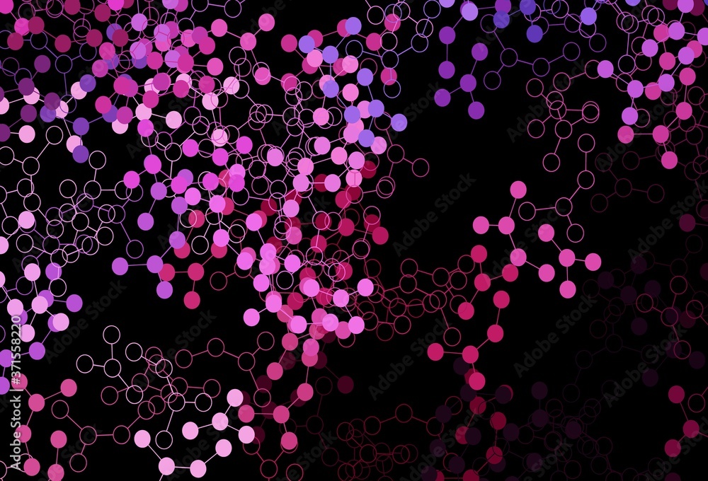 Dark Purple, Pink vector texture with artificial intelligence concept.