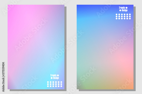 Abstract Creative concept vector multicolored blurred background set. For Web and Mobile Applications, art illustration template design, business infographic and social media, modern decoration.