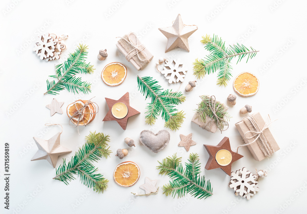 Christmas set. Zero waste concept. Christmas set. Zero waste concept.