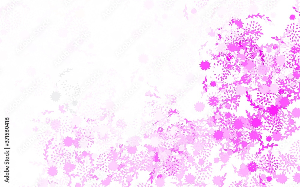 Light Pink vector natural artwork with flowers, roses. Light Pink vector natural artwork with flowers, roses.