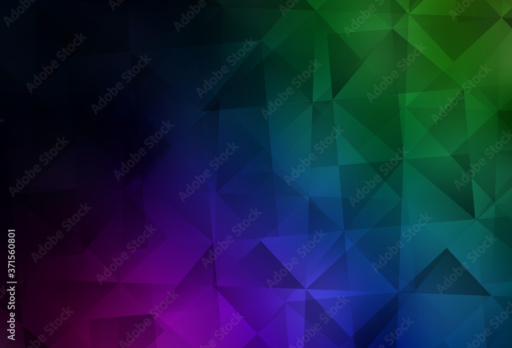 Fototapeta premium Dark Multicolor vector polygon abstract layout.
