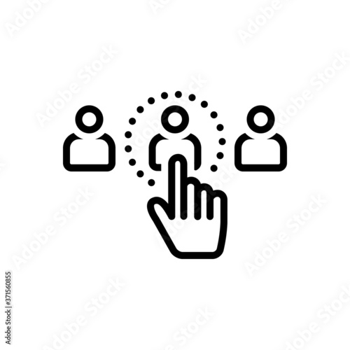 Black line  icon for choose