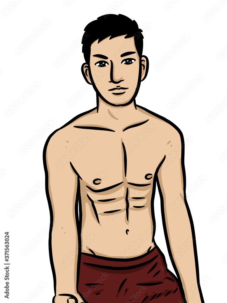 cartoon cute man on white background cartoon cute man on white background