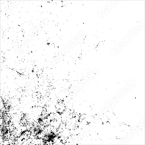 vector black and white dot ink splats background. © caanebez
