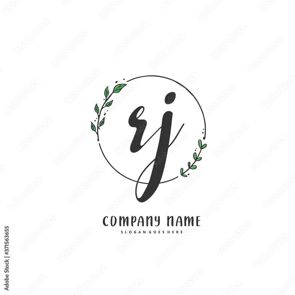 R J RJ Initial handwriting and signature logo design with circle. Beautiful design handwritten logo for fashion, team, wedding, luxury logo. R J RJ Initial handwriting and signature logo design with circle. Beautiful design handwritten logo for fashion, team, wedding, luxury logo.