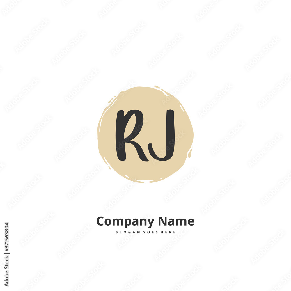 R J RJ Initial handwriting and signature logo design with circle. Beautiful design handwritten logo for fashion, team, wedding, luxury logo. R J RJ Initial handwriting and signature logo design with circle. Beautiful design handwritten logo for fashion, team, wedding, luxury logo.