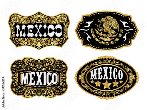Mexico Label Emblem vector master collection design.