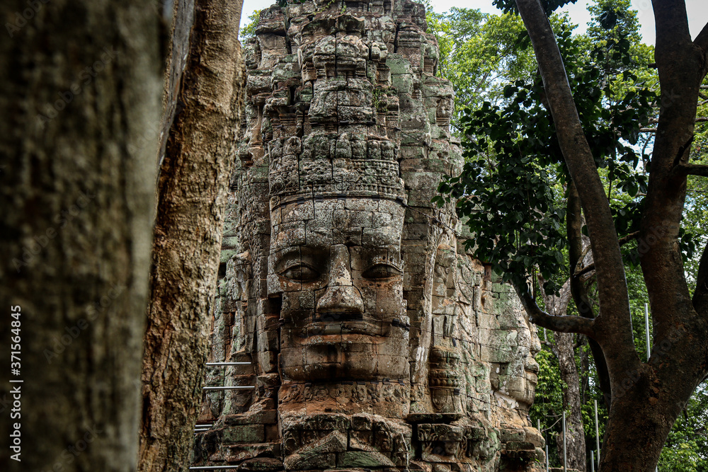 Ancient temple gate in Siem Reap 