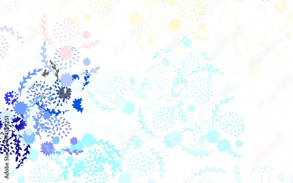 Light Blue, Yellow vector elegant template with flowers Light Blue, Yellow vector elegant template with flowers