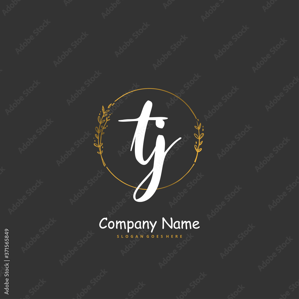 T J TJ Initial handwriting and signature logo design with circle. Beautiful design handwritten logo for fashion, team, wedding, luxury logo. T J TJ Initial handwriting and signature logo design with circle. Beautiful design handwritten logo for fashion, team, wedding, luxury logo.