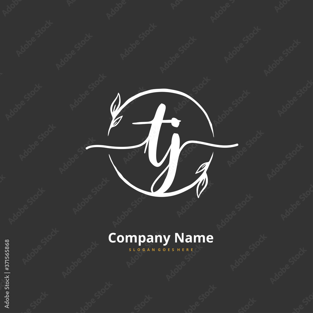 TJ Letter Logo Design with Simple Style Stock Vector - Illustration of  graphic, identity: 215385302