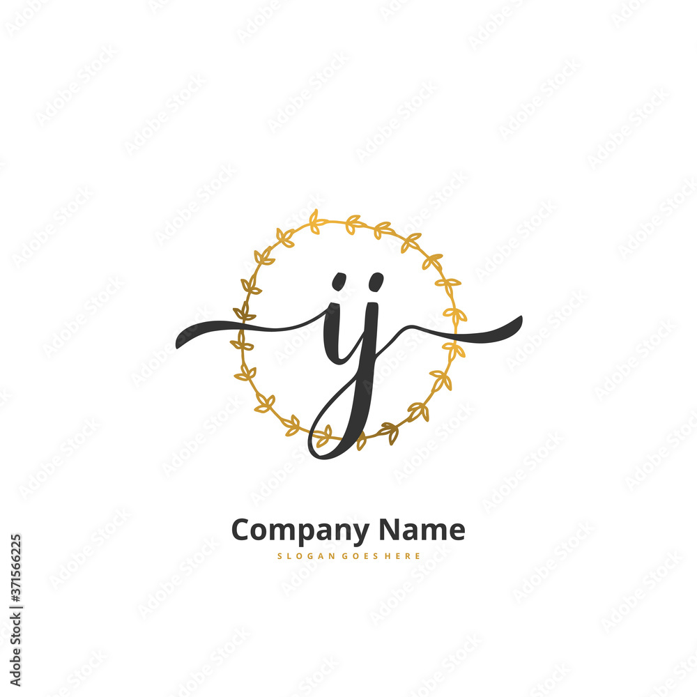 I J IJ Initial handwriting and signature logo design with circle. Beautiful design handwritten logo for fashion, team, wedding, luxury logo. I J IJ Initial handwriting and signature logo design with circle. Beautiful design handwritten logo for fashion, team, wedding, luxury logo.