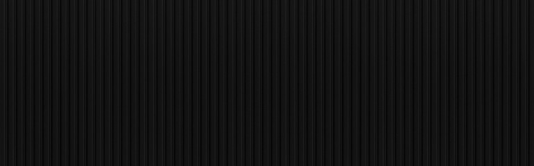 Panorama of Black Corrugated metal background and texture surface or galvanize steel