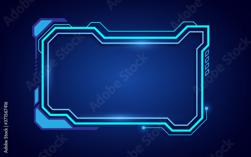 sci fi frame cyber pattern background design eps 10 vector