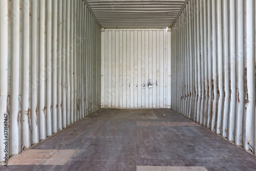 Inside the old cargo container