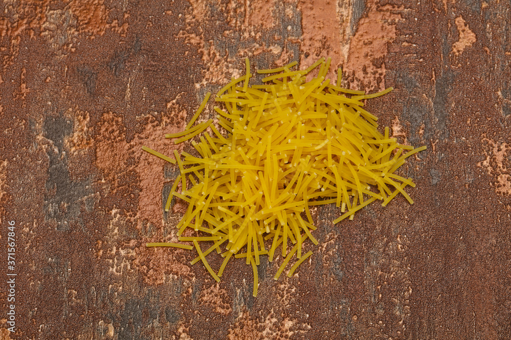 Dry raw vermicelli Italian pasta Dry raw vermicelli Italian pasta