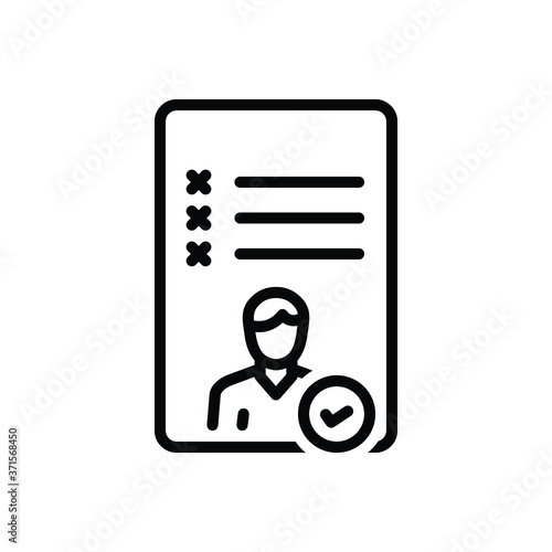 Black line  icon for attend