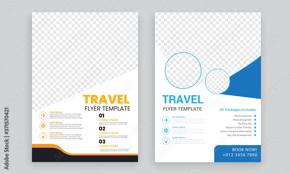 Travel Agency Flyer or Poster Design, Creative Template, Banner or Flyer design for Tour and Travel concept
Travel Agency Flyer or Poster Design, Creative Template, Banner or Flyer design for Tour and Travel concept